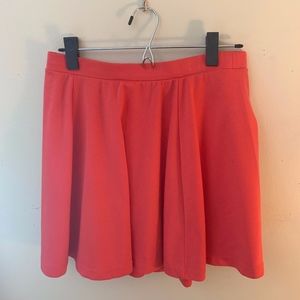 Bright pink skater skirt